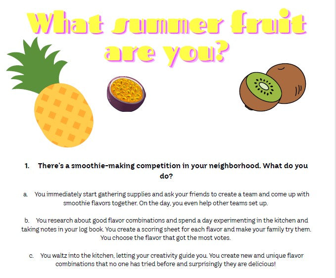 Kids' Summer Activity Journal